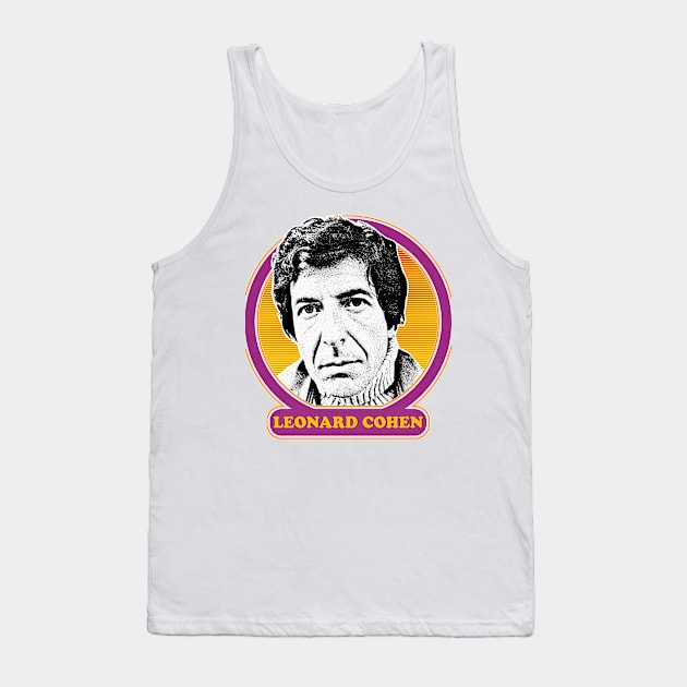 Leonard Cohen // Retro 1970s Style Fan Design Tank Top by DankFutura